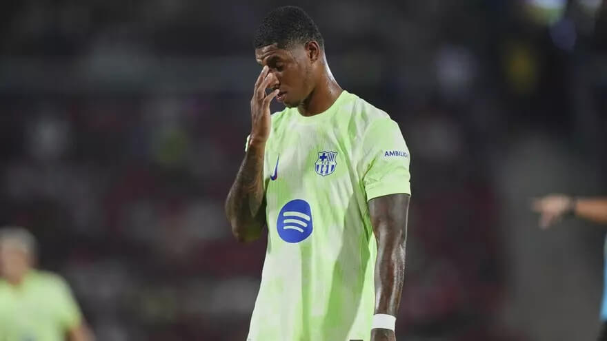 Marcus Rashford trong màu áo Barça dịp giao hữu đầu mùa giải