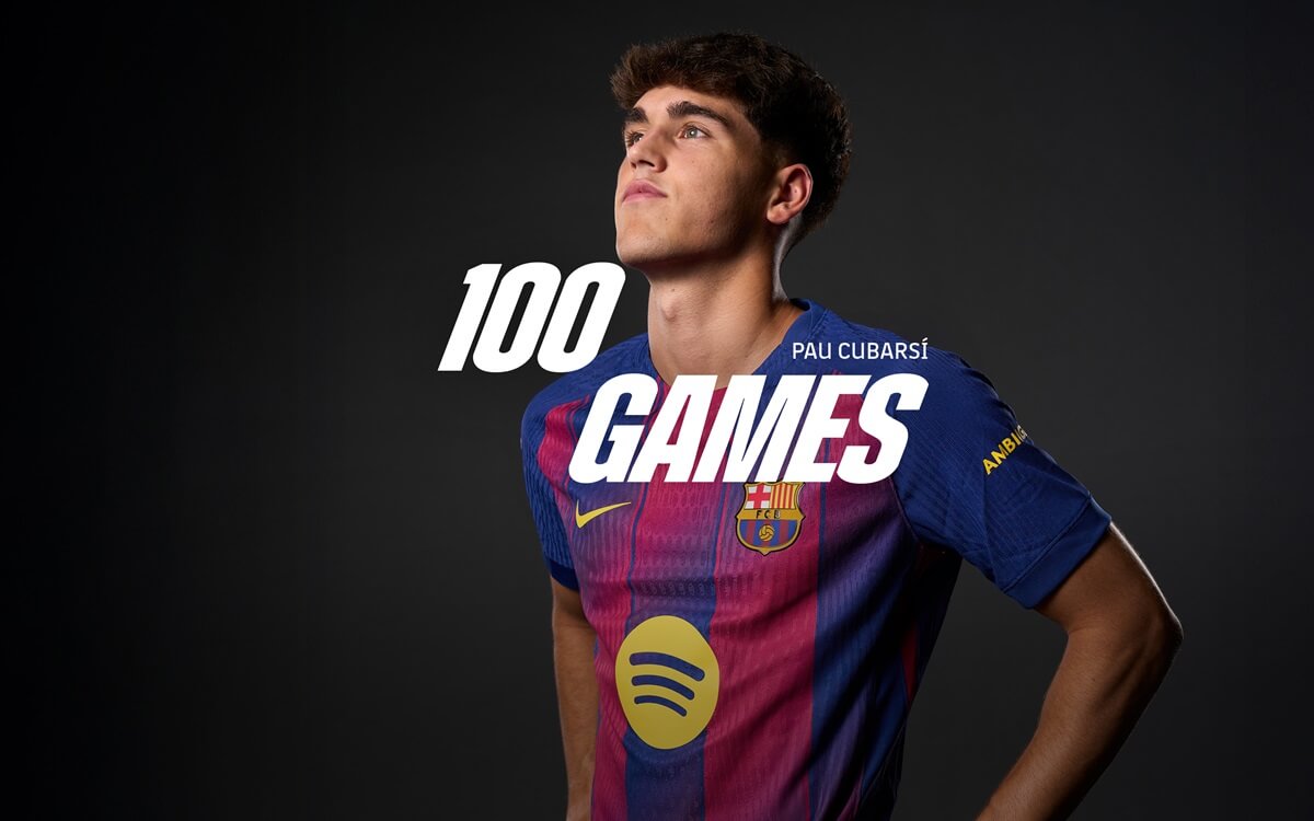 Pau Cubarsí cán mốc 100 trận cho Barça