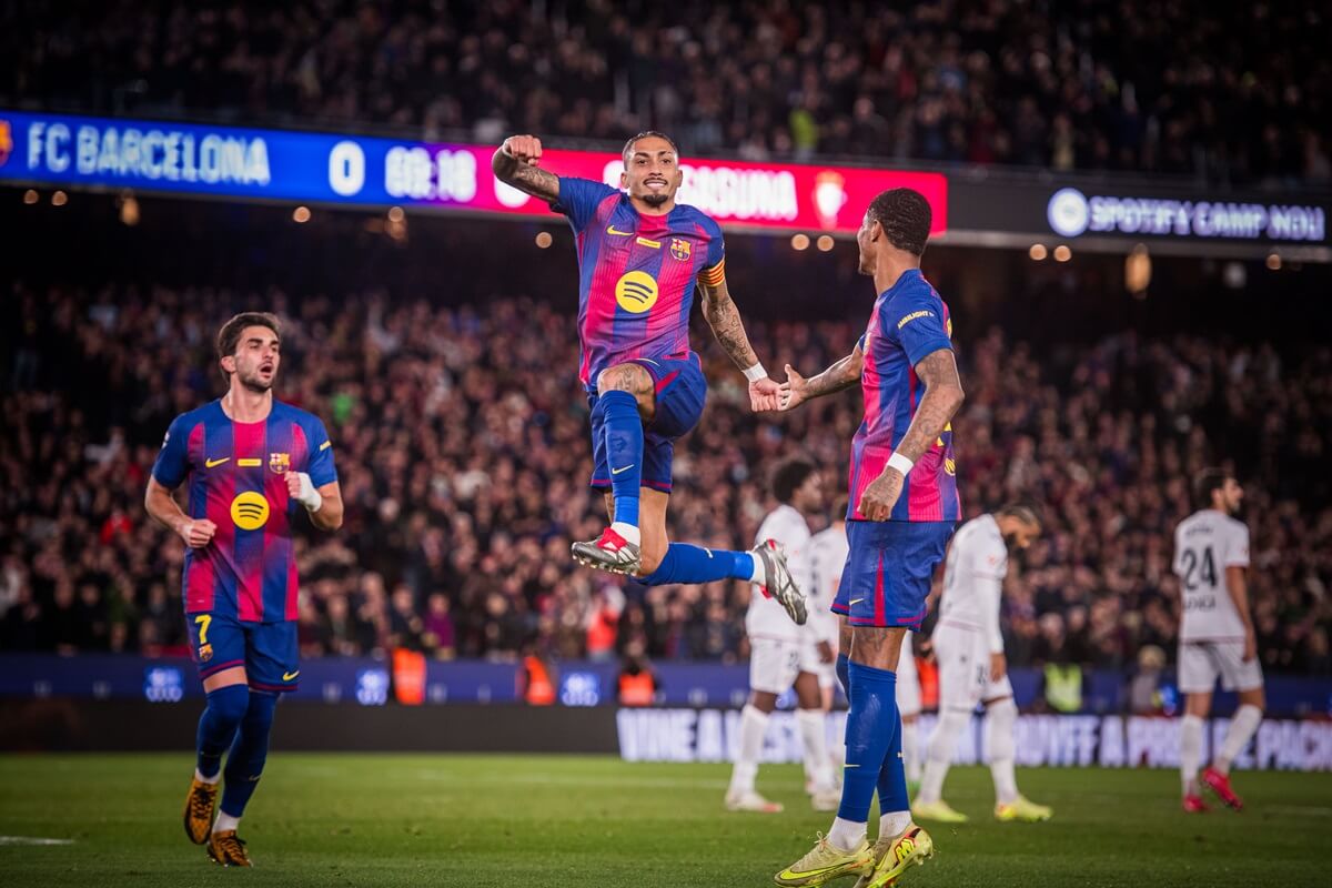 Raphinha mở tỷ số trận đấu với Osasuna