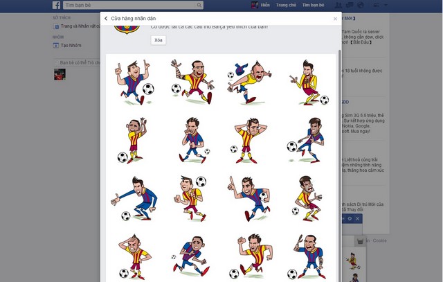 FC Barcelona xuất hiện trên Emoticons của Facebook